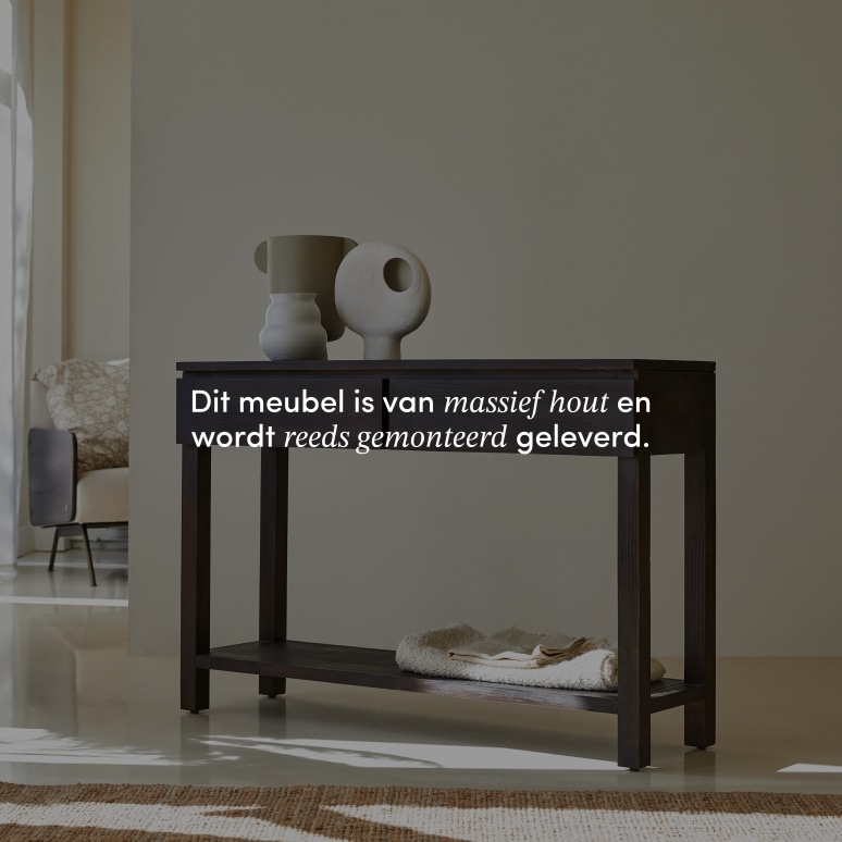 Eva - Haltafel van massief mahonie D. 35 cm