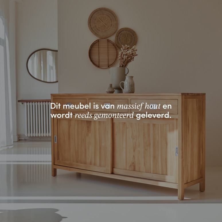 Coffee Tek - Massief teakhouten dressoir 180 cm