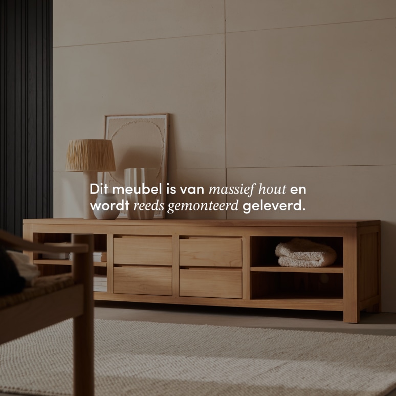 Patio - Tv-meubel van massief teakhout 200 cm