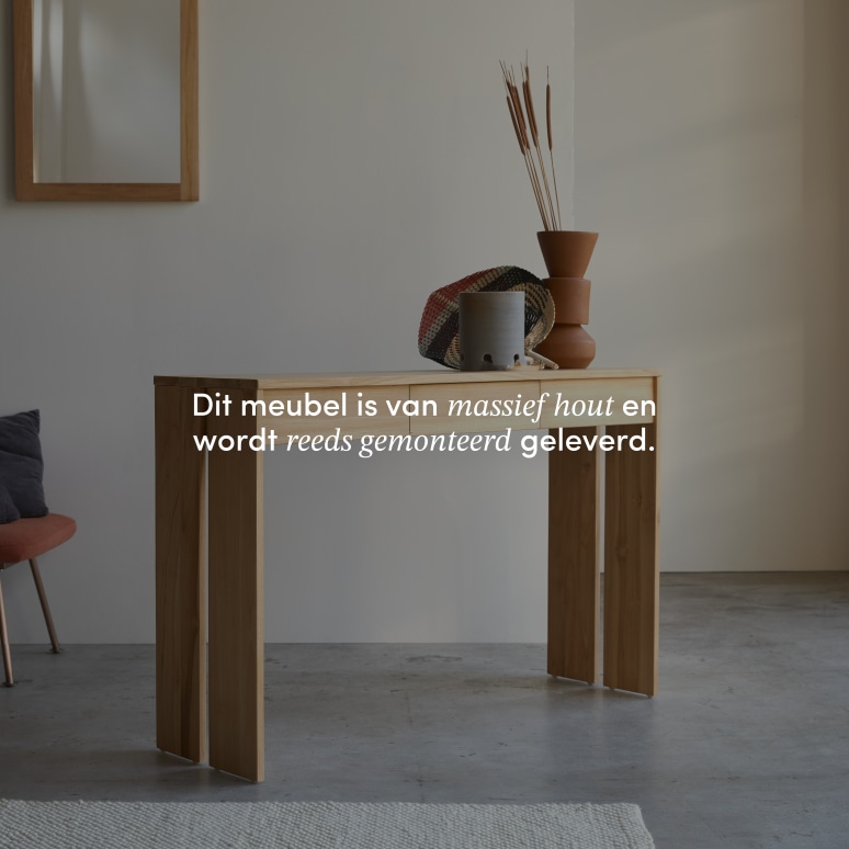 Eden - Haltafel van massief teak D. 35 cm
