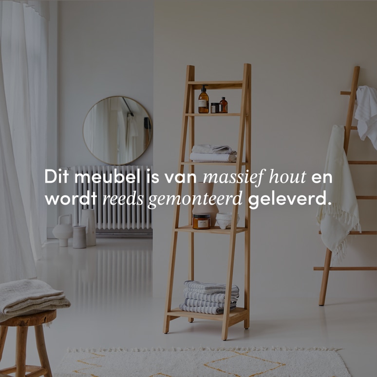 Bahya - Opbergrek van massief teakhout
