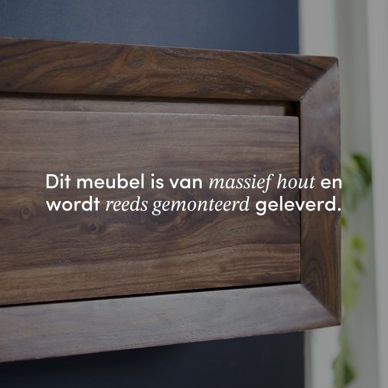 Villa - Wand-haltafel van massief palissander D. 25 cm