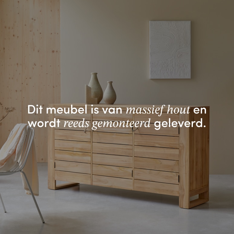 Minimalys - Buffet van massief teakhout 170 cm