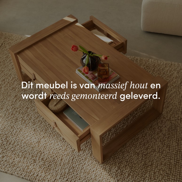 Minimalys - Salontafel van massief teakhout