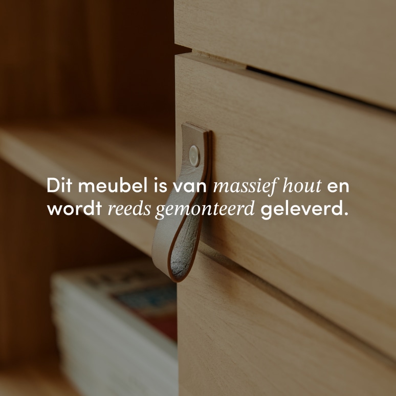 Minimalys - Tv-meubel van massief teakhout 155 cm