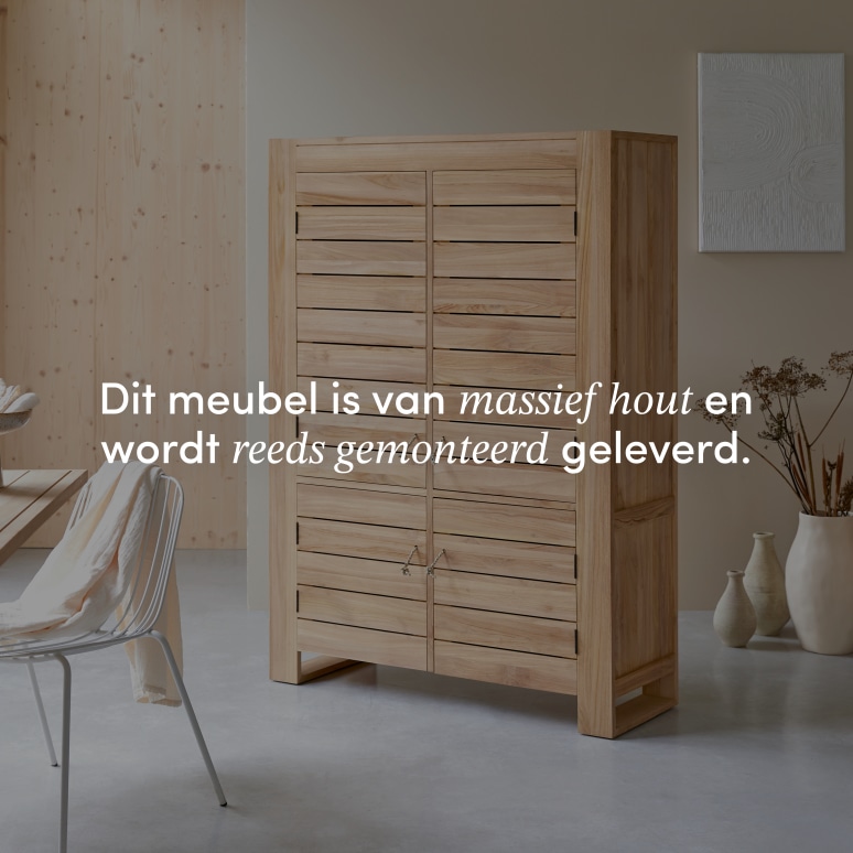 Minimalys - Dressoir van massief teakhout 110 cm