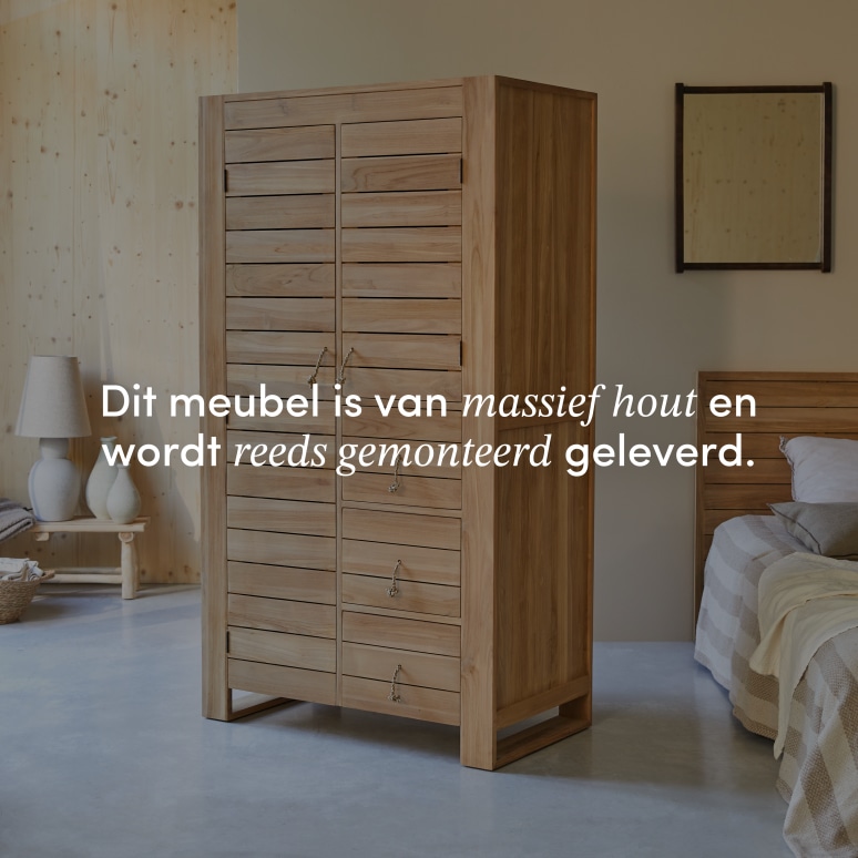 Minimalys - Garderobekast voor de hal van massief teak