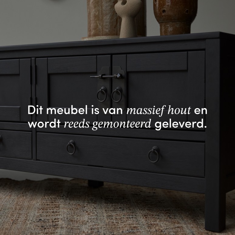 Thaki Black - Wengé tv-meubel 140 cm