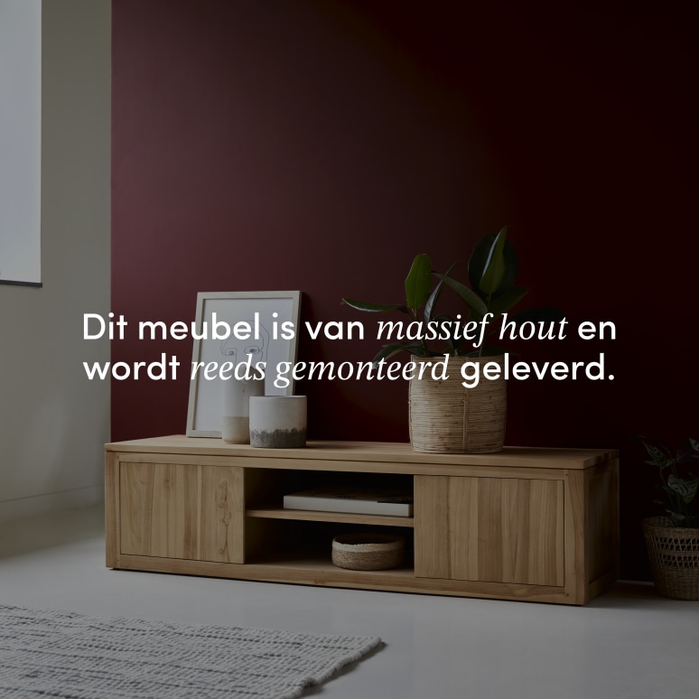 Basil - Massief teakhouten tv-meubel 140 cm