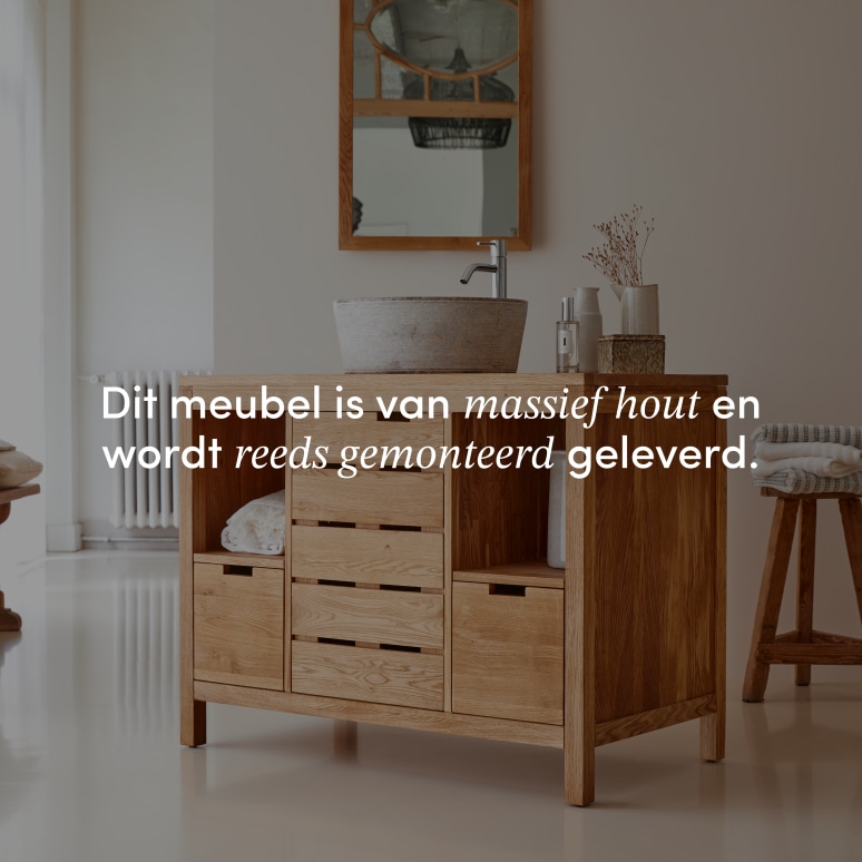 Serena - Massief eikenhouten badmeubel 100 cm