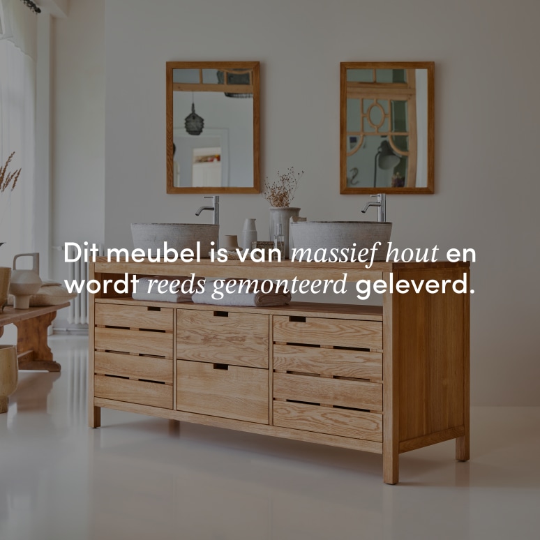 Serena - Massief eikenhouten badmeubel 165 cm