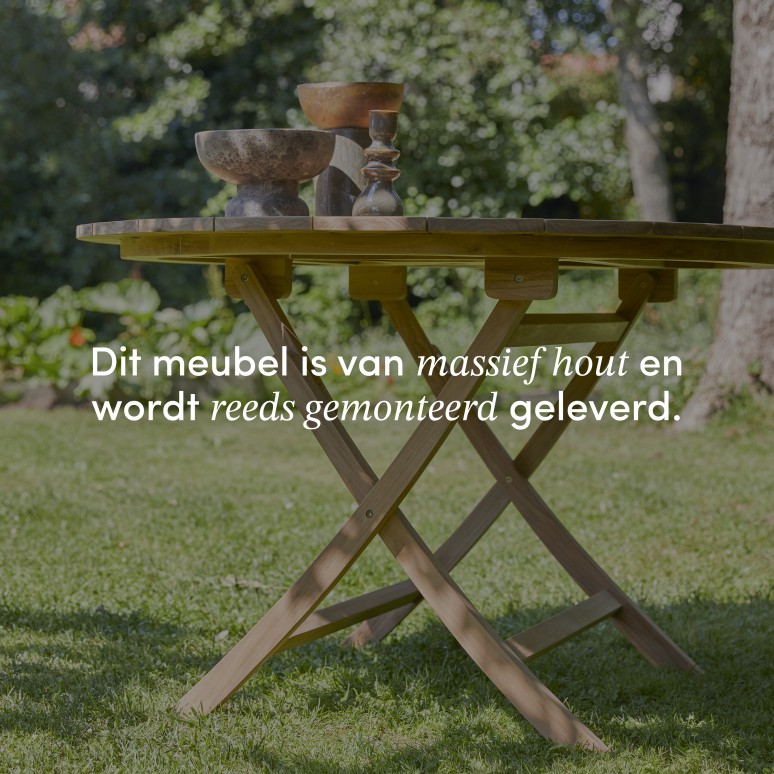Andria - Outdoor klaptafel van massief teakhout voor 6 personen