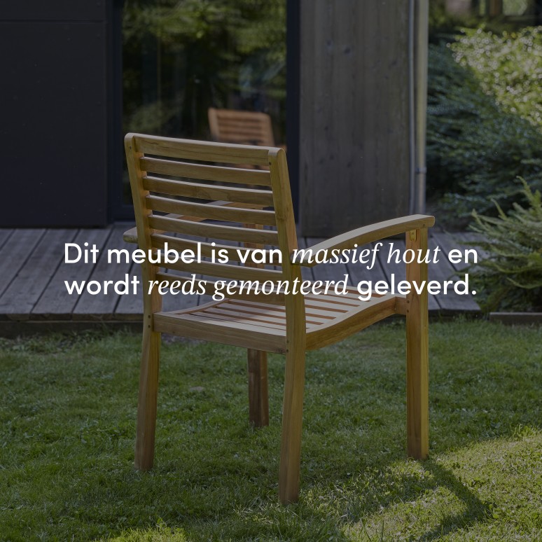 Andria - Massief teakhouten tuinstoel