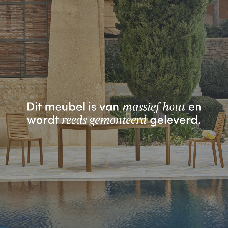 Teo - Massief teakhouten tuintafel voor 6/8 personen