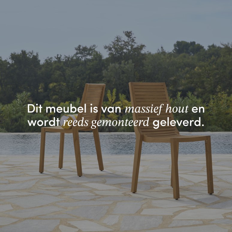 Teo - Massief teakhouten tuinstoel