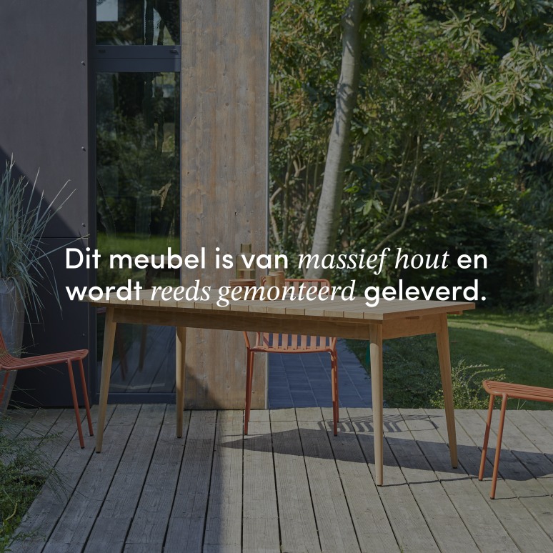 Vadim - Massief teakhouten tuintafel voor 6/8 personen