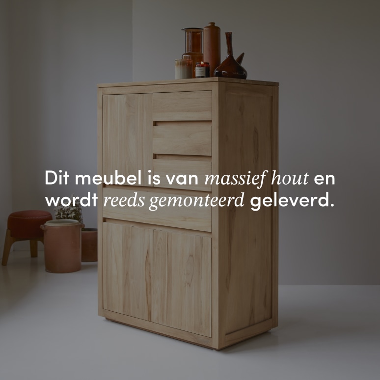 Paulo - Massief teakhouten dressoir 80 cm