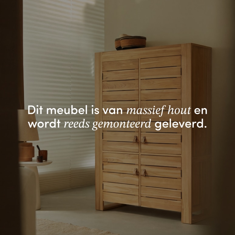 Minimalys - Kast van massief teakhout