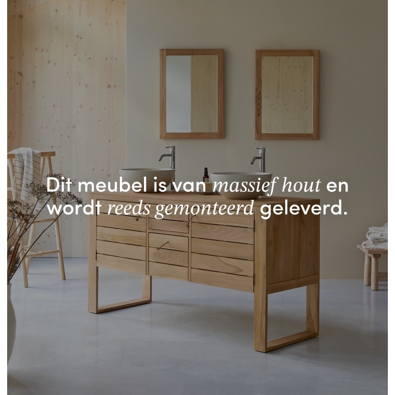 Minimalys - Badmeubel van massief teakhout 145 cm