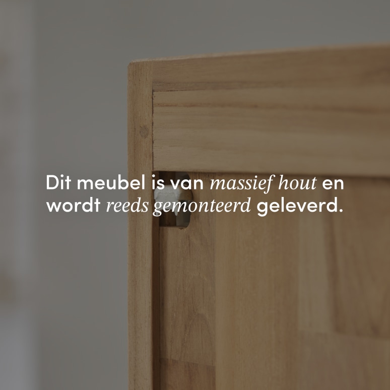 Soho - Massief teakhouten wandmeubel