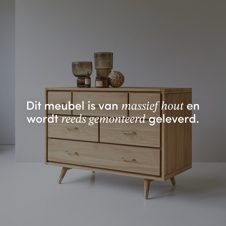 Kort - Ladekast van massief teakhout