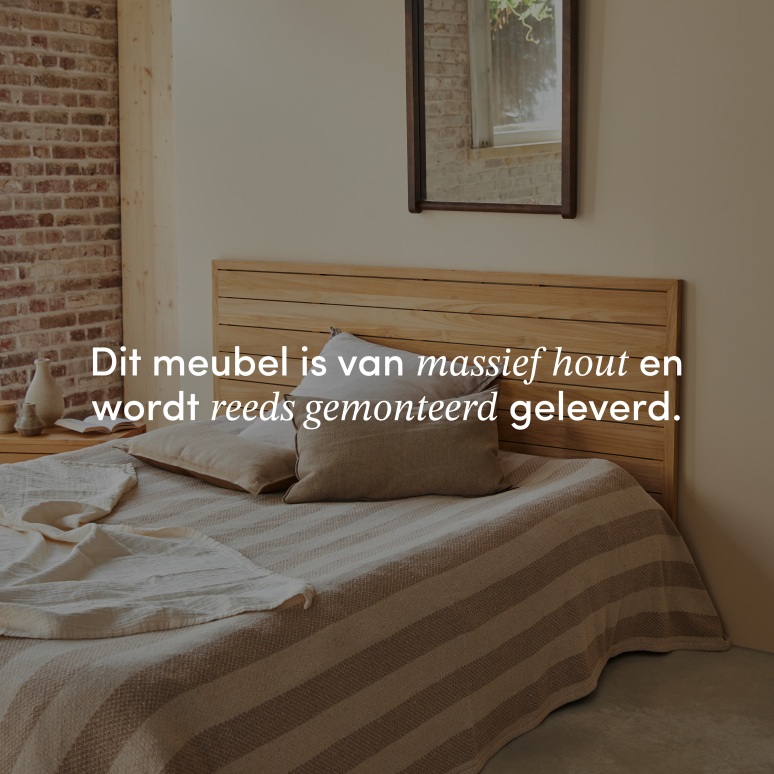 Minimalys - Hoofdbord van massief teakhout 165 cm