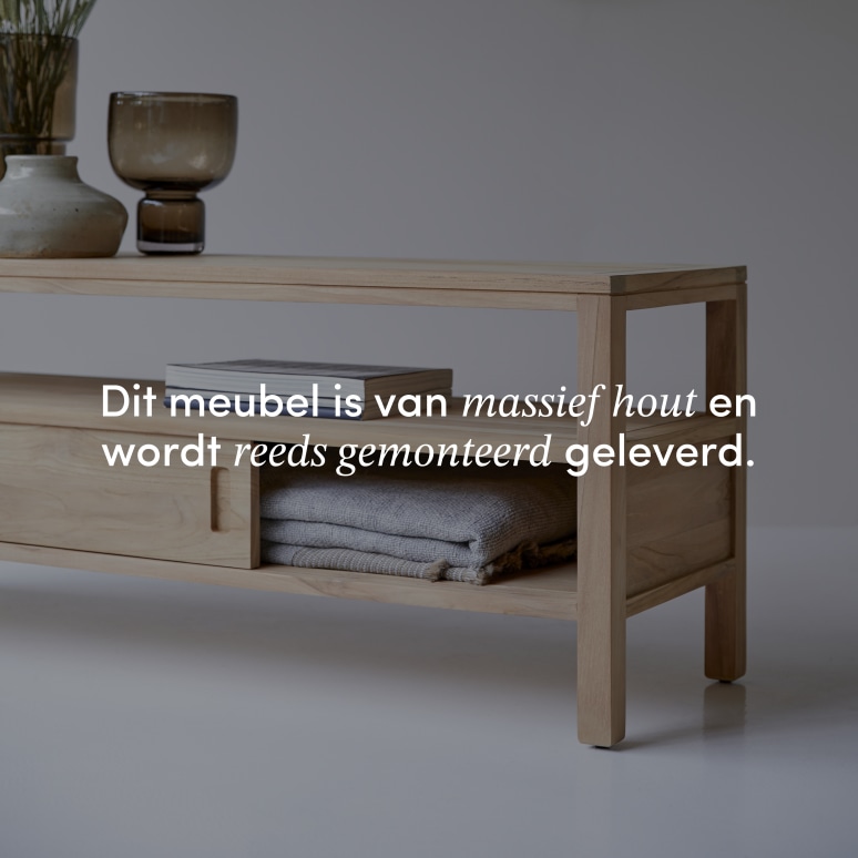 Anton - Tv-meubel van massief teakhout 130 cm