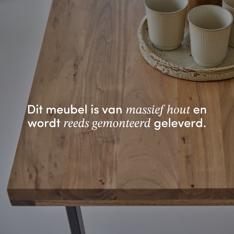 Temis - Eettafel van gerecycled massief acacia voor 6/8 personen