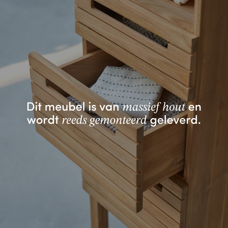 Slats - Massief teakhouten kolomkast