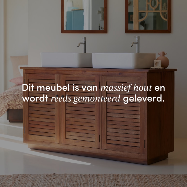 Loggia - Massief acaciahout badkamermeubel 130 cm