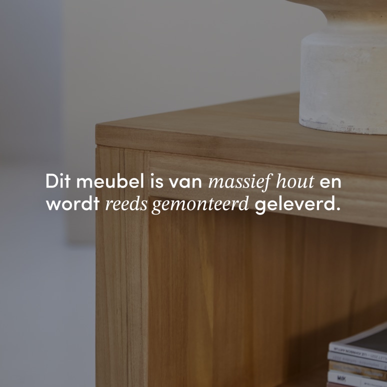 Anoa - Rechthoekige salontafel van massief teakhout