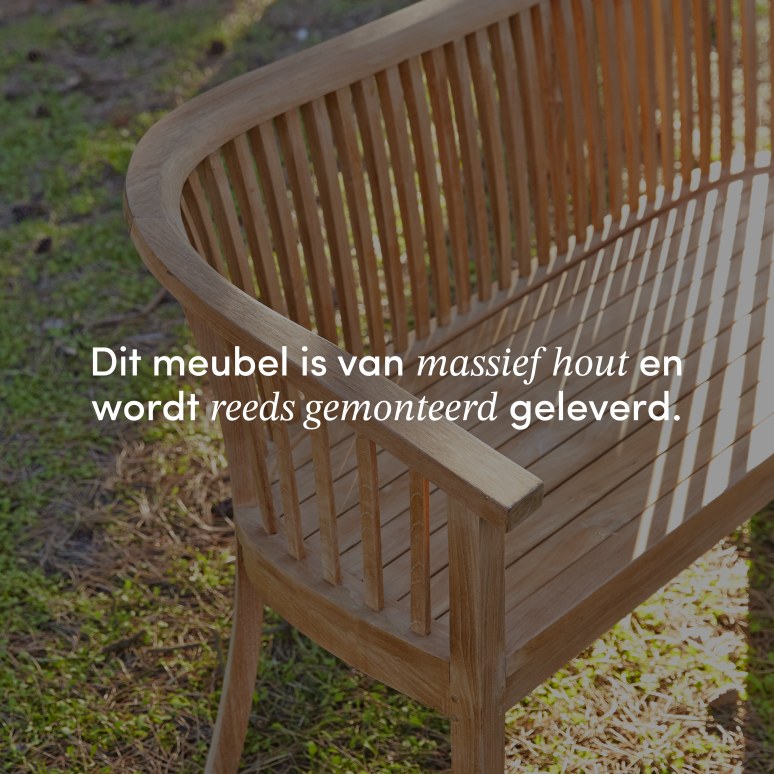 Ernest - Massief teakhouten tuinbank