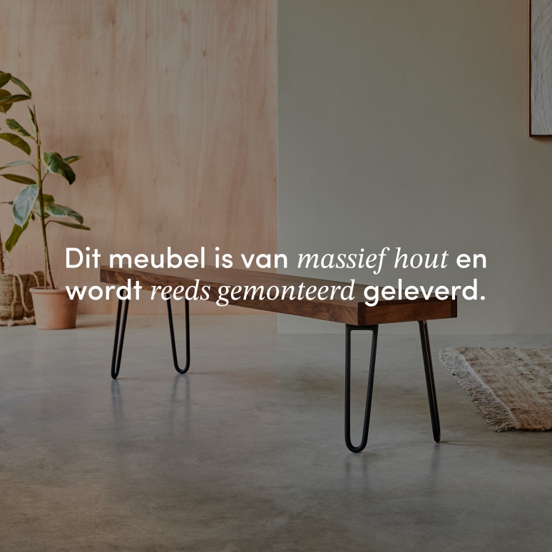 Helga - Bank in massief palissander 180 cm