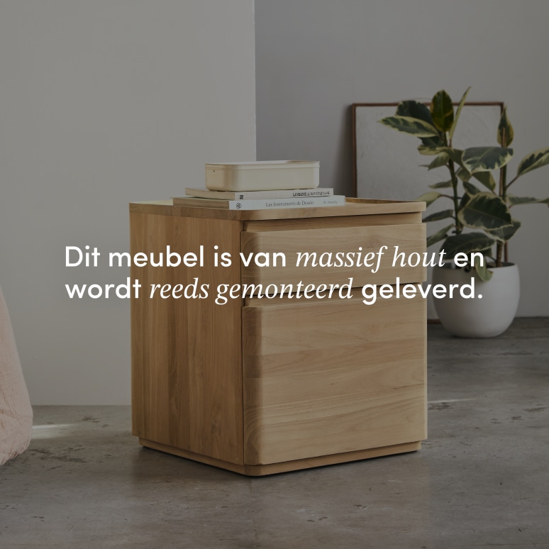 Nino - Massief teakhouten nachtkastje