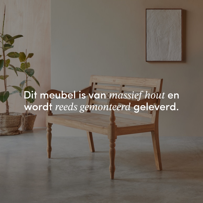 Marceau - Bank van massief teakhout
