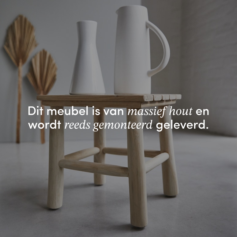 Kilim - Massief teakhouten nachtkastje