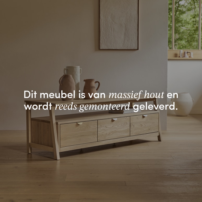 Pola - Massief eiken tv-meubel 150 cm