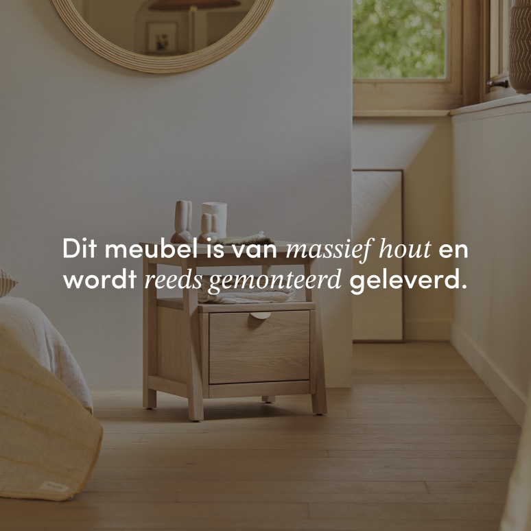 Pola - Massief eiken nachtkastje