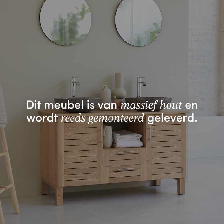Soho - Massief eikenhouten badmeubel 125 cm