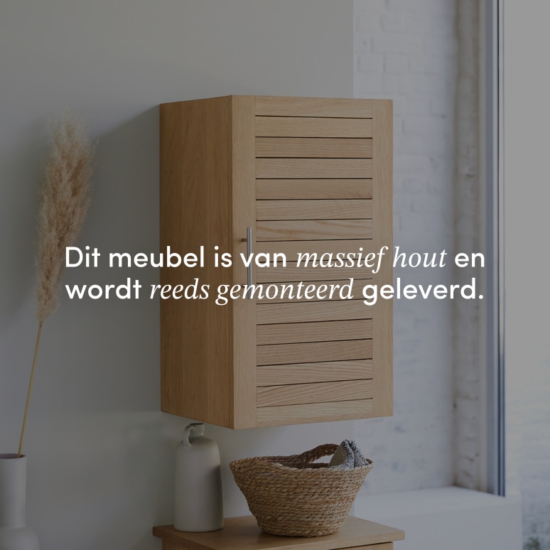 Soho - Massief eikenhouten wandmeubel