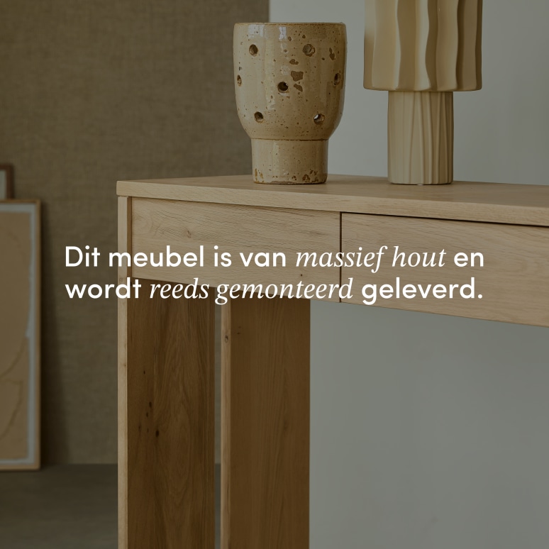 Eden - Haltafel van massief eiken D. 35 cm