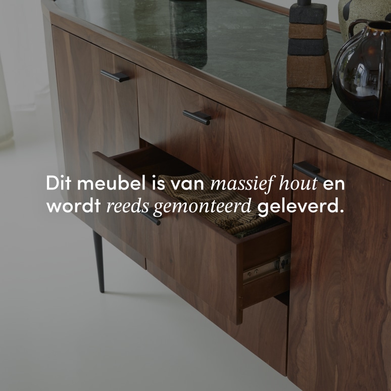 Jade - Massief palissander en marmeren buffet 175 cm