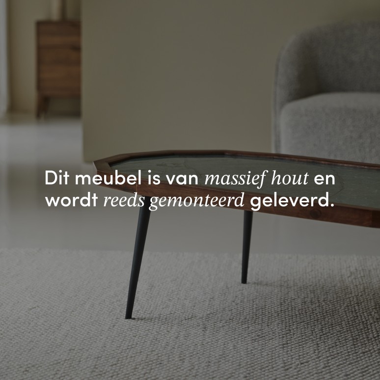 Jade - Massief palissander en marmeren salontafel