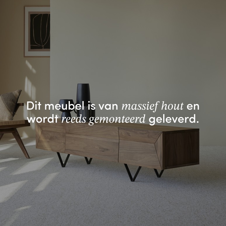 Metric - Massief notenhouten tv-meubel 175 cm