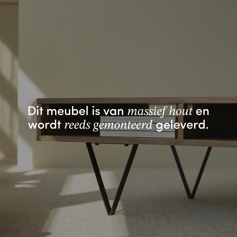 Metric - Massief notenhouten salontafel