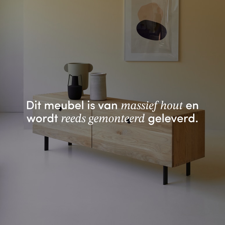 Jeanne - Massief eiken tv-meubel 160 cm