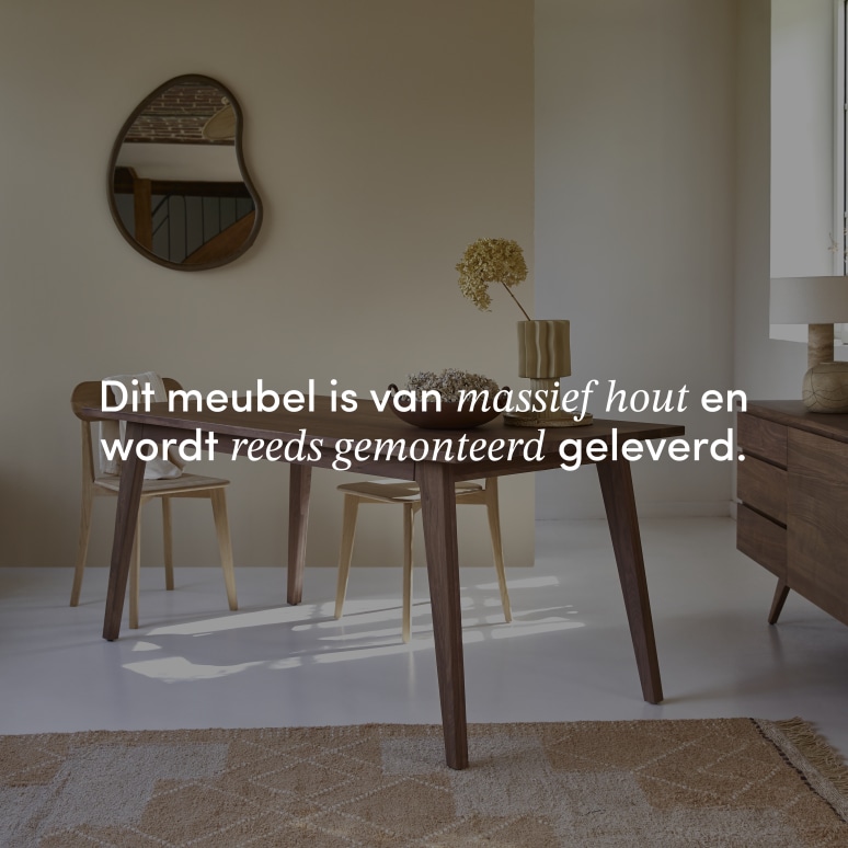 Esmée - Tafel van massief notenhout voor 6/8 personen