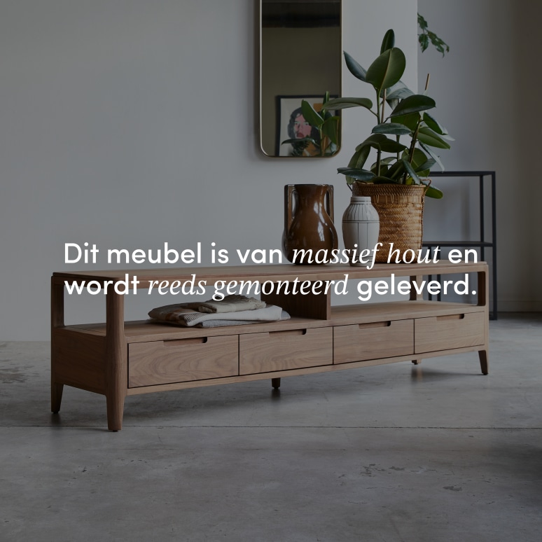 Arto - Tv-meubel van massief notenhout 180 cm