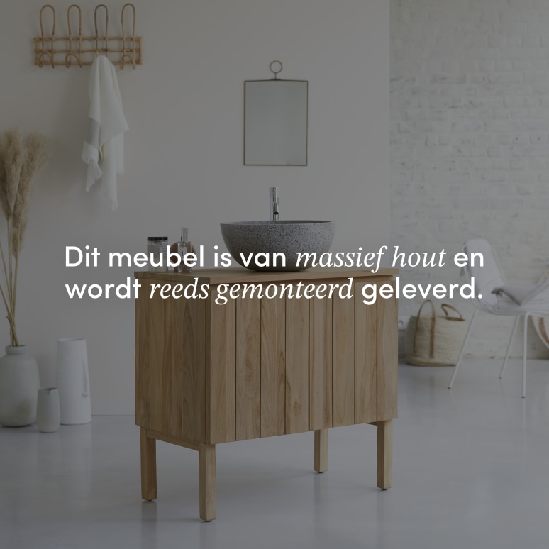 Jill - Massief teakhouten badmeubel 80 cm