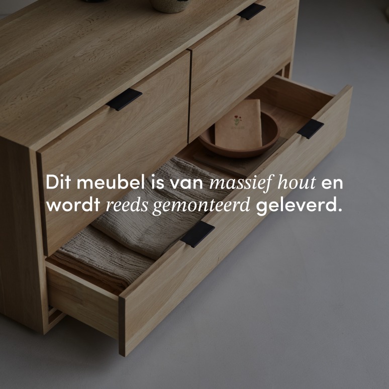 Senson - Massief eikenhouten tv-meubel 120 cm